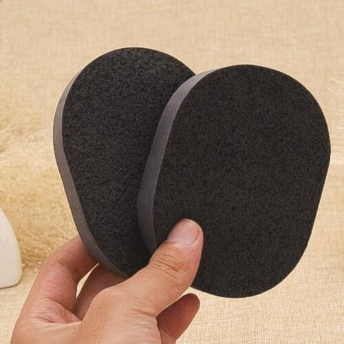 3pcs /lot Soft Natural Black Bamboo Sponge Facial Wash Cleaning Cosmetic Puff Charcoal black