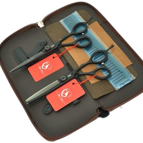 5.5'' 6.0'' Meisha Barber Scissors Set Japan Steel Hair Cutting Shears Hair Thinning Tijeras Salon Hairdressing Clippers A0084A