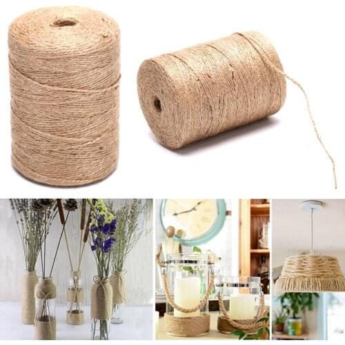 50m/80m/100m/300m Handmade Hemp Linen Cords Rope To Tie Burlap Twine Rope String DIY Craft Decoration Cuerda Yute Corde Chanvre