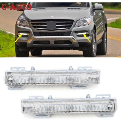 Car Front LED Daytime Running Light DRL Fog Lamp For Mercedes-Benz W166 ML350 ML400 X204 GLK350 2012-2015 2049065501 car-styling