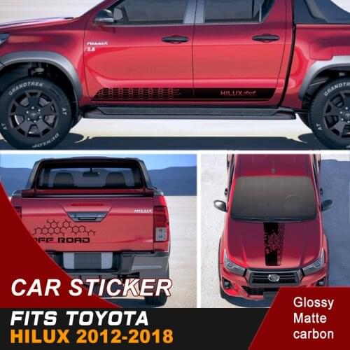 Hilux car sticker side door stripe tail door graphic vinyl sticker for TOYOTA HILUX