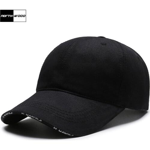 NORTHWOOD Solid Black Cap Adjustable Cotton Baseball Cap Men Snapback Women Dad Hat Bone Casquette Summer Hats For Adult