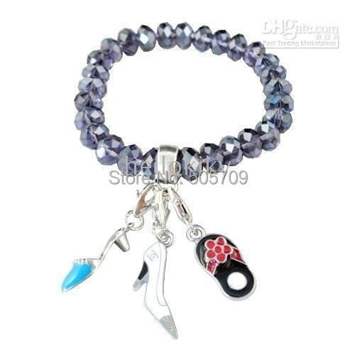 21pcs Shoe chains Bracelet W/Enamel Crystal bracelets