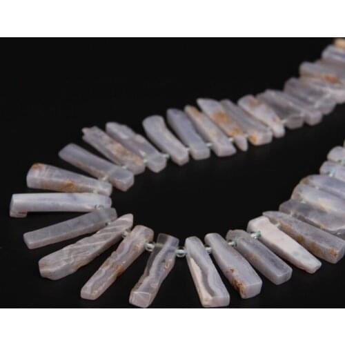 15.5 "strand Natural Purple Chalcedony Agates Top Drilled Slice Loose Beads,Raw Gems Slab Nugget Pendant Necklace Jewelry Making