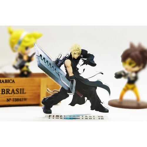 Love Thank You Final Fantasy VII 7 Cloud Strife acrylic stand figure model plate holder cake topper anime Japanese cool