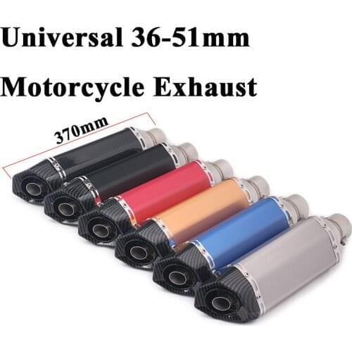 51mm Motorcycle Exhaust Pipe Escape Silencer Modified Muffler DB Killer Removable For NMAX 155 PCX 125 R15 CBR150 GSXR150 R6 R25