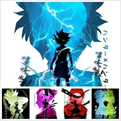 HD Printed Poster Canvas Painting Killua Zoldic Hunter X Hunter Anime Pictures Wall Art Home Decor Living Room Modular Framed