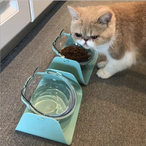1Pcs 15 Degree New Product Adjustable Pet Feeder Bowl Dog Cat Practical Food Pet Dog Dish Feeders Tableware