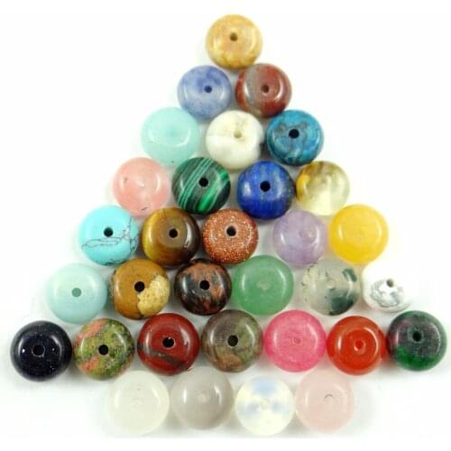 Hot Selling 8*4MM Fashion Natural Stone Flat Round Abacus Bead For Bracelets Necklaces jewerly Making 40pcs /lot Free Shipping
