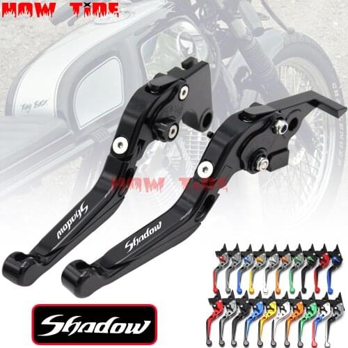 Motorcycle Folding Extendable CNC Moto Adjustable Clutch Brake Levers For Honda Shadow 600 750 Spirit 1100 1300