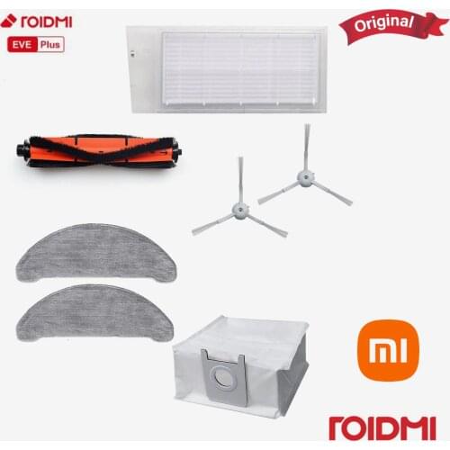 Xiaomi ROIDMI Eve plus robot vacuum cleaner dust bag mop side brush main brush original replaceable accessories