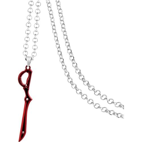 KILL la KILL Necklace Anime Cartoon Metal Pendant 60cm Link Chain Necklaces Gifts for Kid Game Jewelry