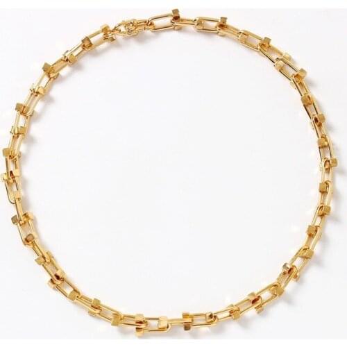 Gold color Silver color punk Necklace fashion show men women necklace horseshoe retro cool style Necklace