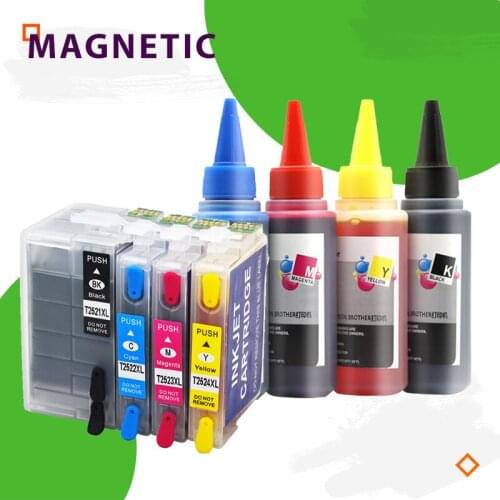 T25212522 2523 2524 refillable ink cartridge for Epson WorkForce WF-3620 WF-3640 WF-7610 WF-7620 WF-7110 WF-7710 WF-7720 WF-7210
