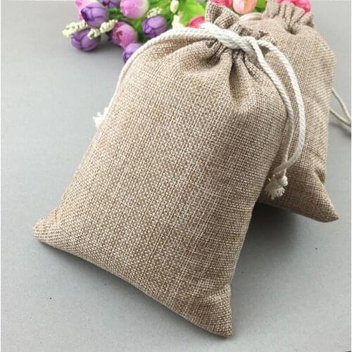 20*30cm 500pcs Drawstring Sack Gift Bags Jute Packaging Display Jewelry Pouches Gift Wedding Packing Bags Travel Storage Bag