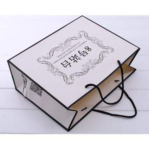 Manufacturers custom white retail paper packaging shopping bags for clothes,Die Cut Handle Brown Kraft Paper Gift Bag --XP2178