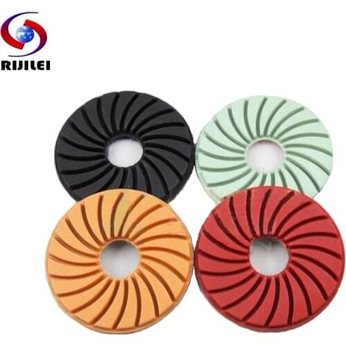 RIJILEI 6PCS/Set 3inch Abrasive resin floor renew Diamond polishing pads for marble granite concrete floor Sanding Discs 3FP2-2