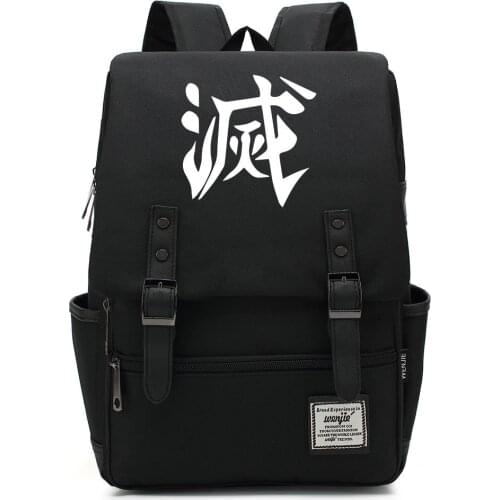 Demon Slayer Backpack New Anime Kimetsu no Yaiba Cosplay Student Oxford Bag unisex Fashion vintage Travel Backpacks