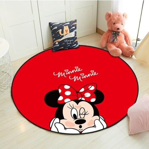 Cute Minnie Carpet Disney Mickey Mouse Kids Gift Bedroom Decoration Rug Living Room Kitchen Computer Chair Non-slip Floor Mats