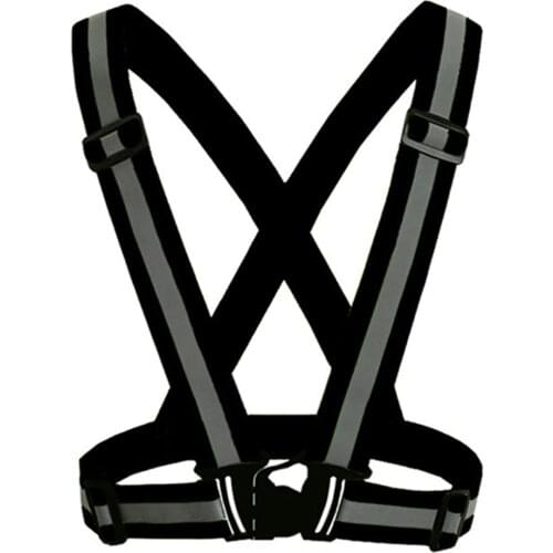 High Elastic Traffic Night Work Security Running Cycling Safety Reflective Vest Visibility Adjustable Strap Device