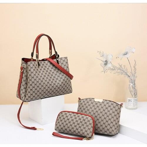 Pink Sugao Women PU Leather Shoulder Messenger Tote Bag Bolsa 4pcs/Set Composite High Quality Ladies Female Handbag