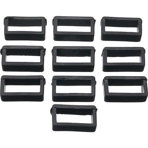 Shellhard 10pcs Rubber Black Retaining Ring Loop Keeper For Watch Strap Band Buckle 14mm/16mm/18mm/20mm/22mm/24mm/26mm