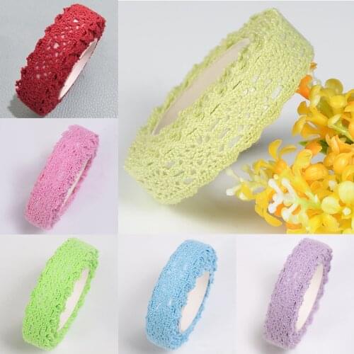 2m High Quality Beautiful Fabric Cotton Lace Ribbon Tape Decorative Tape Ribbon Lace Trim For Wedding Decor DIY Embroider