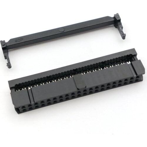 200pcs IMC Hot Dual Row 40 Pin IDC Socket Connector Female Header FC-40P 2.54mm