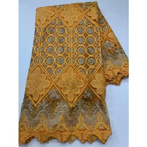 2021 High Quality African Lace Fabrics With Stones Embroidery Dry Lace Latest French Tulle Lace For Wedding 5Yards