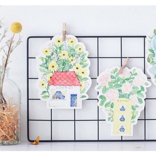 30pcs house build with flower style card multi-use as Scrapbooking party invitation DIY gift card message card postcard