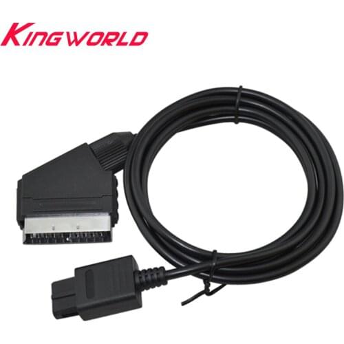 50pcs A/V TV Video Game cable Scart Cable Cord Lead Gaming for G-amecube N-GC for S-NES N-64 Console