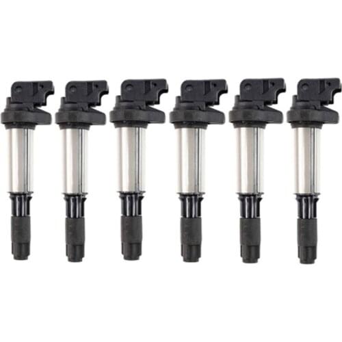 6x 0221504100 Coil Ignition for PEUGEOT-207 308 Citroen-C4 C5 BMW-3 5 7 X3 X5 X7 E46 E60 E65 12137551260 12131712219 Car FAST