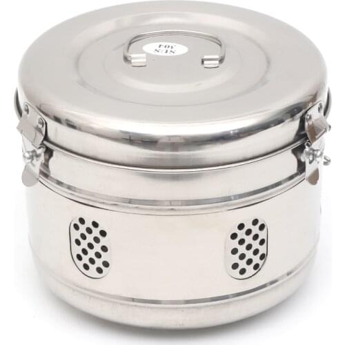 Storage tank thickened 304 stainless steel storage tank stretch type sterilization pot barrel storage tank gauze cotton ball ste