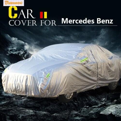 Buildreamen2 Car Cover Auto Sun Rain Snow Scratch Resistant Cover Waterproof For Mercedes Benz S400EL S500E S500EL S600E S600EL