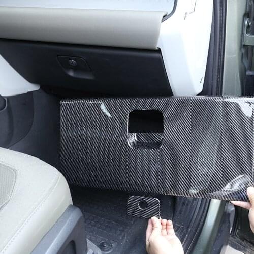 For Land Rover Defender 110 2020-2022 Car Co-Pilot Glove Box Decorative Panel ABS Carbon Fiber Car Interior Accessories