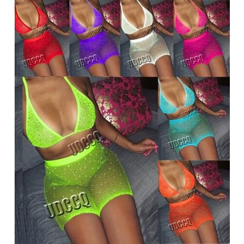 Hot erotic Babydoll glisten Sexy Lingerie Underwear Unique twinkle Crystal Tights cosplay porno sex adult Costumes Bra+hot pants