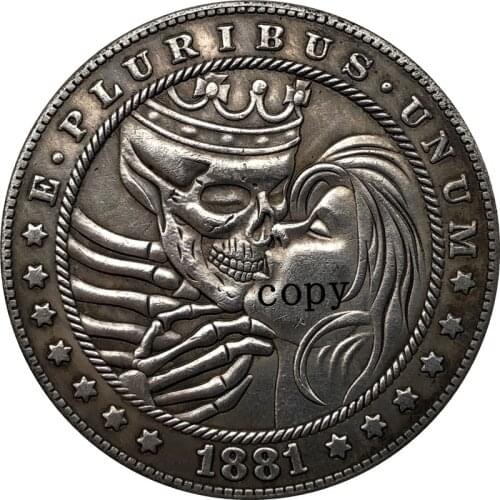 Hobo Nickel 1881-CC USA Morgan Dollar COIN COPY Type 221