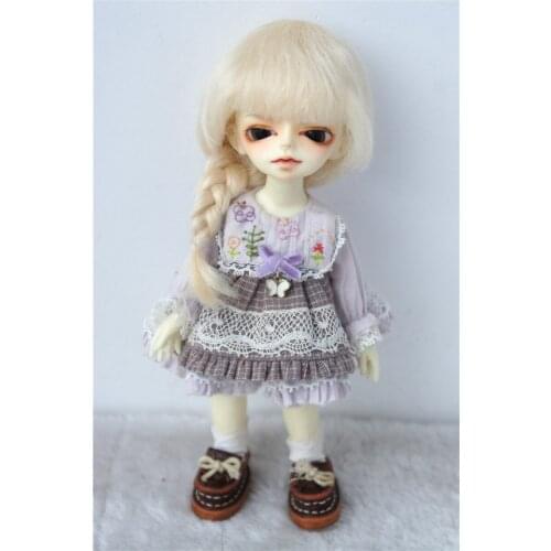 JD211 1/12 1/8 Mohair Doll Wigs Froz Character BJD Wigs 4-5inch 5-6inch Elsa Braid Hair