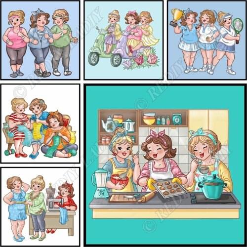 Full Square / Round Diamond Painting Three Sisters Diamond Embroidery Beaded Cross Stitch Crystal Mosaic Picture Hobby & Crafts