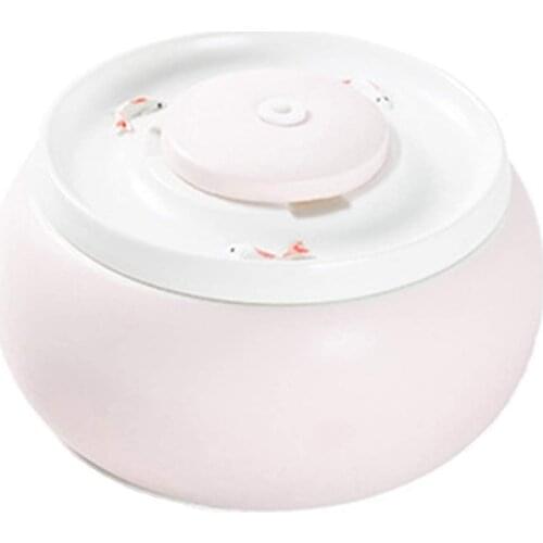 Ceramic Cat Drinking Water Fountain 1.8L Cats Dogs Drinker Bowl Electric Automatic Water Feeder Dispenser Pet Bowls Keep Warm