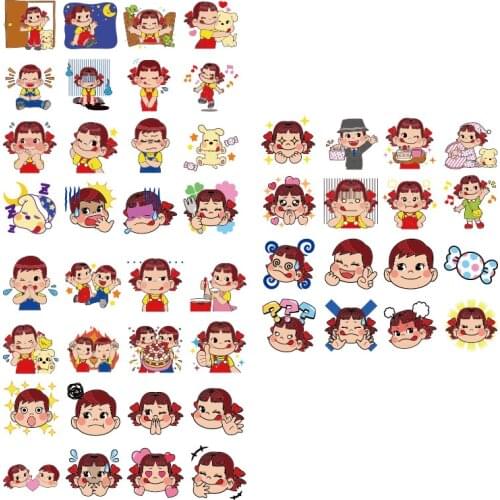 Combination set cartoon childrens popular character image printing heat transfer DIY decoration sticker on T-shirt school bag