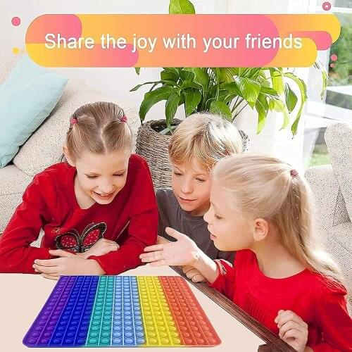 Hot New 20-50cm Push Bubble POP Its Big Bubble Antistress Toys Fidget Luminous Big Simpl Dimmer Figet Toy Kids Tie Dye Games