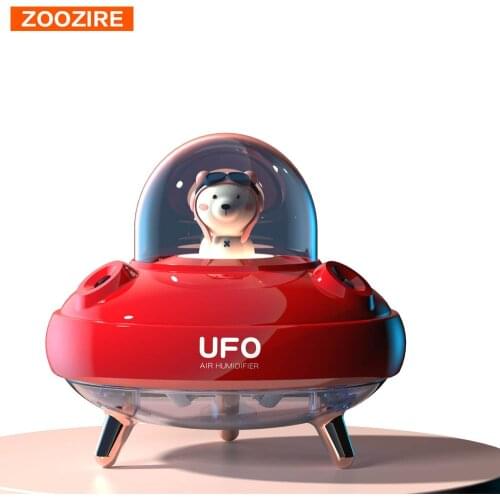 Dual Nozzles Wireless UFO Humidifier Desktop Air Humidifier Cute Planet Bear LED Light Ultrasonic Aroma Essential Oil Diffuser