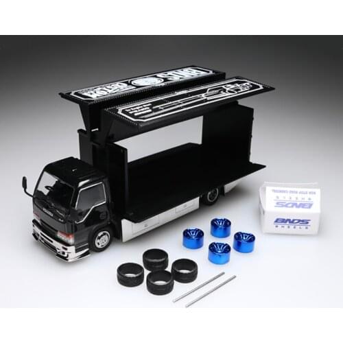 1:64 Scale ISUZU Truck Model Wingspan Box Diecast & Toy Alloy High Simulation Miniature Vehicle Models for Collectible Gift Toys