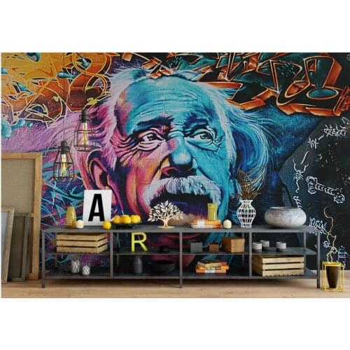 Custom mural 3d photo wallpaper Color graffiti character brick wall home decor living room wallpaper for wall 3 d