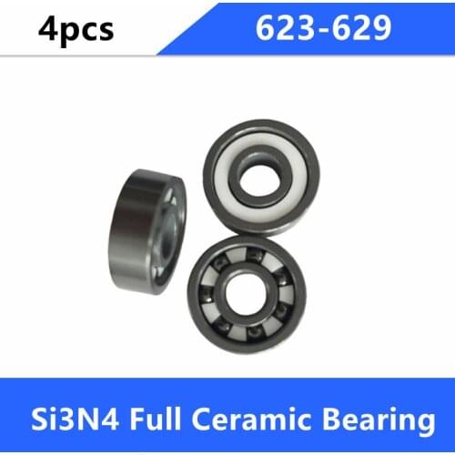4pcs 623 624 625 626 627 628 629 Si3N4 full Ceramic ball bearing silicon nitride bearings