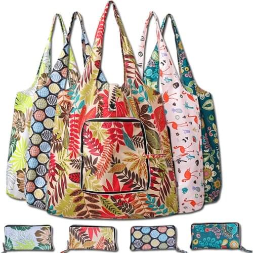 Floral Printed Casual Women Shopping Bag Large Capacity Female Handbags Shopping Tote Daily Use Ladies Canvas Beach Bag