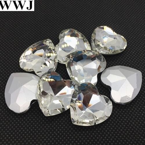 Crystal Clear Color 4827 Heart Shape Glass Crystal Fancy Stone 8mm 10mm 12mm 14mm 16mm 18mm 27mm For Jewelry Making,Garment