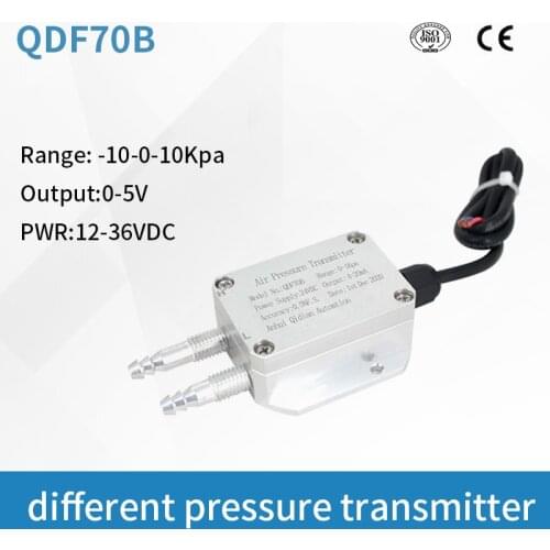 QDF70B Different pressure transmitter differential pressure sensor for air gas liquid transducer 0-5v output