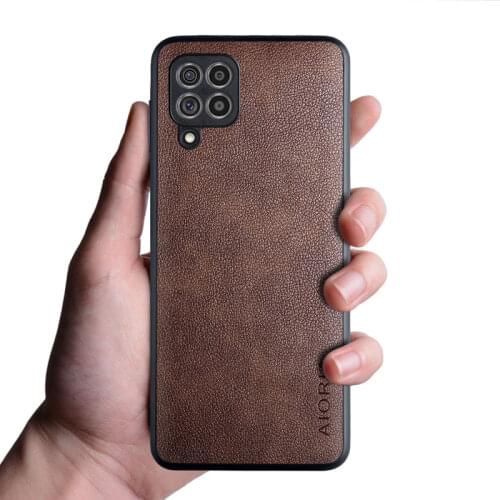 Luxury Phone Case for Samsung Galaxy M32 slim premium PU leather funda Business Style Case Cover for Samsung Galaxy M32 4G